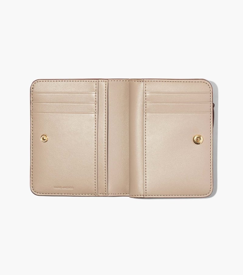 Marc Jacobs The J Marc Mini Compact Wallet Women Wallets Chocolate USA | GY5-5864