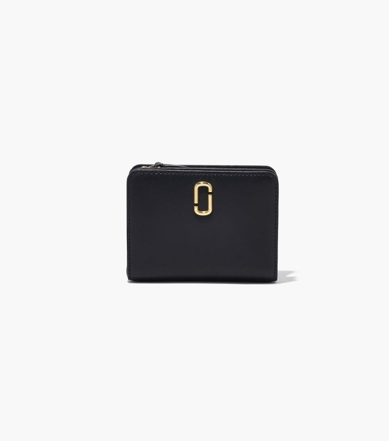 Marc Jacobs The J Marc Mini Compact Wallet Women Wallets Black USA | MU1-5872