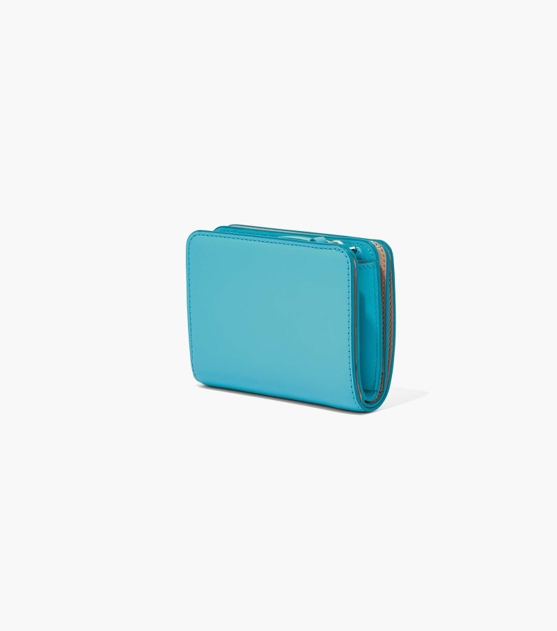Marc Jacobs The J Marc Mini Compact Wallet Women Wallets Turquoise USA | ID6-4369
