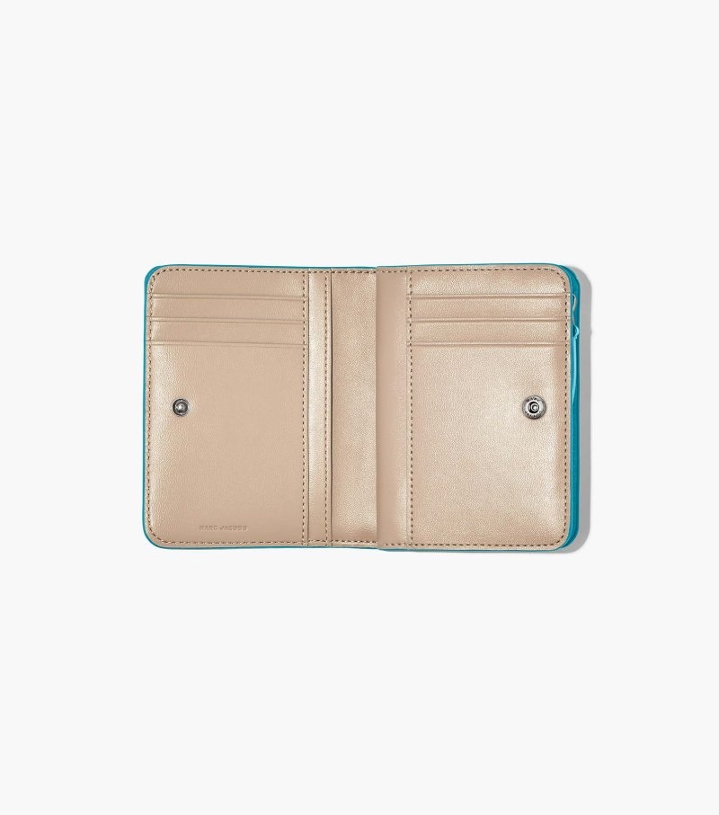 Marc Jacobs The J Marc Mini Compact Wallet Women Wallets Turquoise USA | ID6-4369