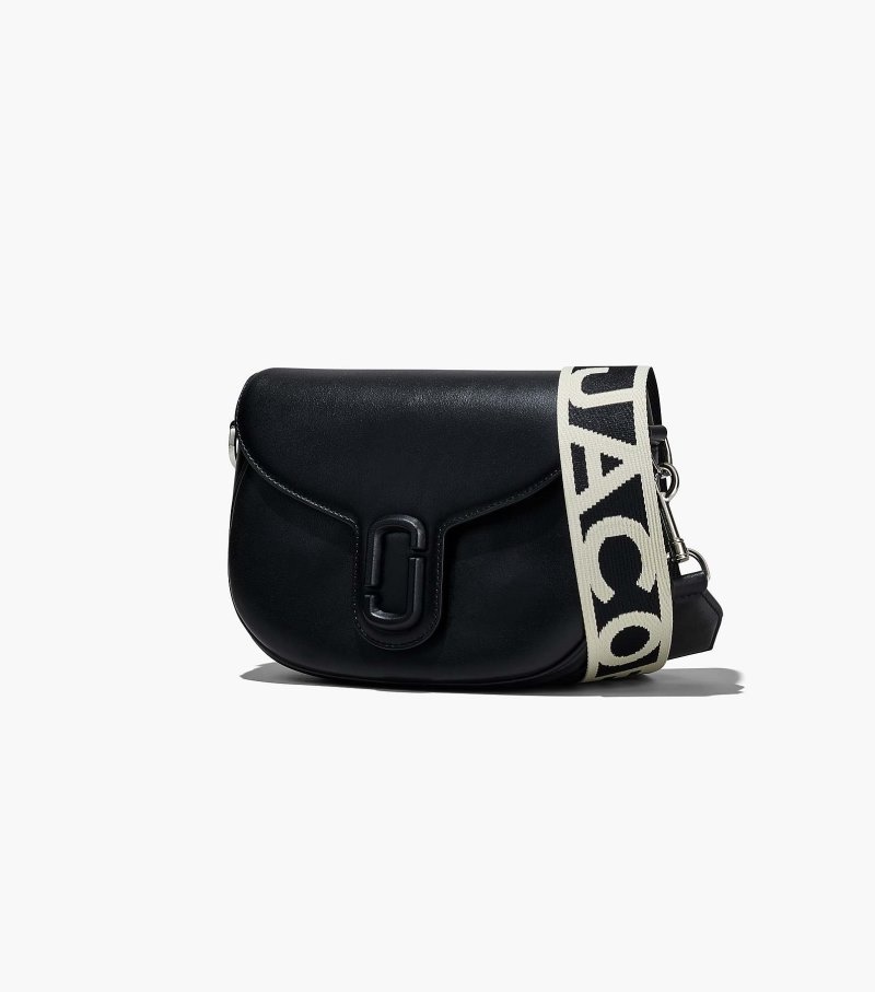 Marc Jacobs The J Marc Saddle Bag Women Saddle Bags Black USA | IS2-0884