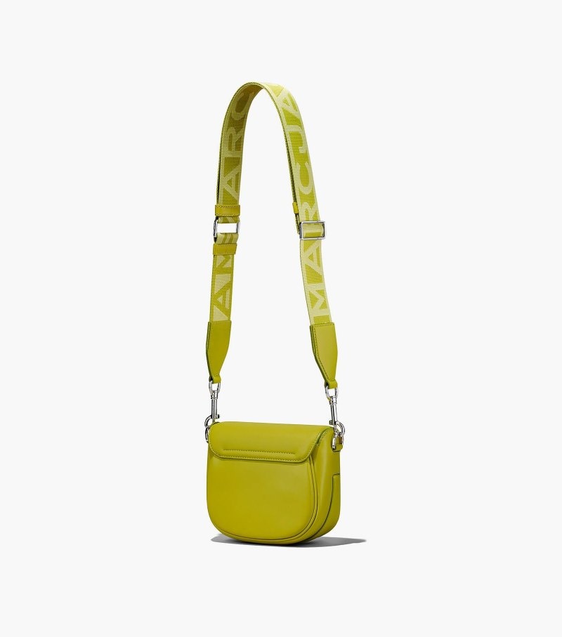 Marc Jacobs The J Marc Small Saddle Bag Women Saddle Bags Green Yellow USA | DQ9-7441
