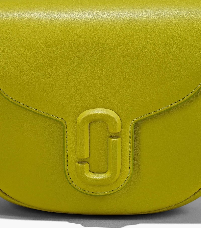 Marc Jacobs The J Marc Small Saddle Bag Women Saddle Bags Green Yellow USA | DQ9-7441