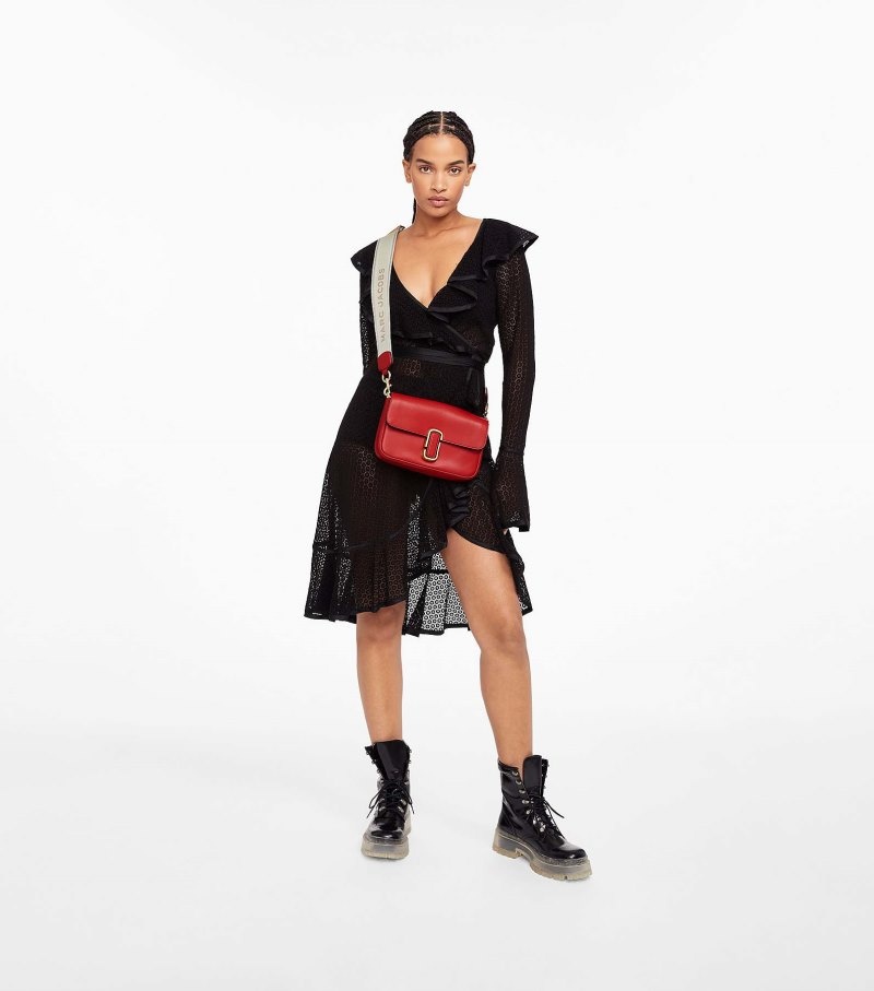 Marc Jacobs The J Marc Soft Shoulder Bag Women Shoulder Bags Red USA | OX5-1126