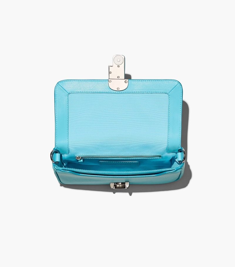 Marc Jacobs The J Marc Soft Shoulder Bag Women Shoulder Bags Turquoise USA | GV2-5635