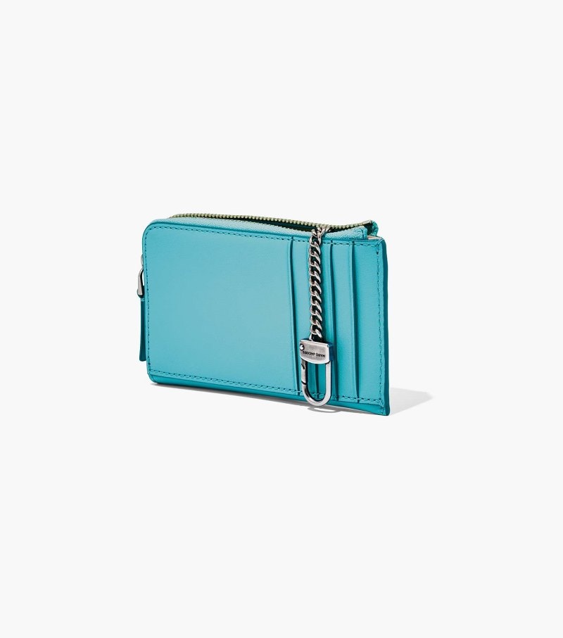 Marc Jacobs The J Marc Top Zip Multi Wallet Women Wallets Turquoise USA | OZ7-3730