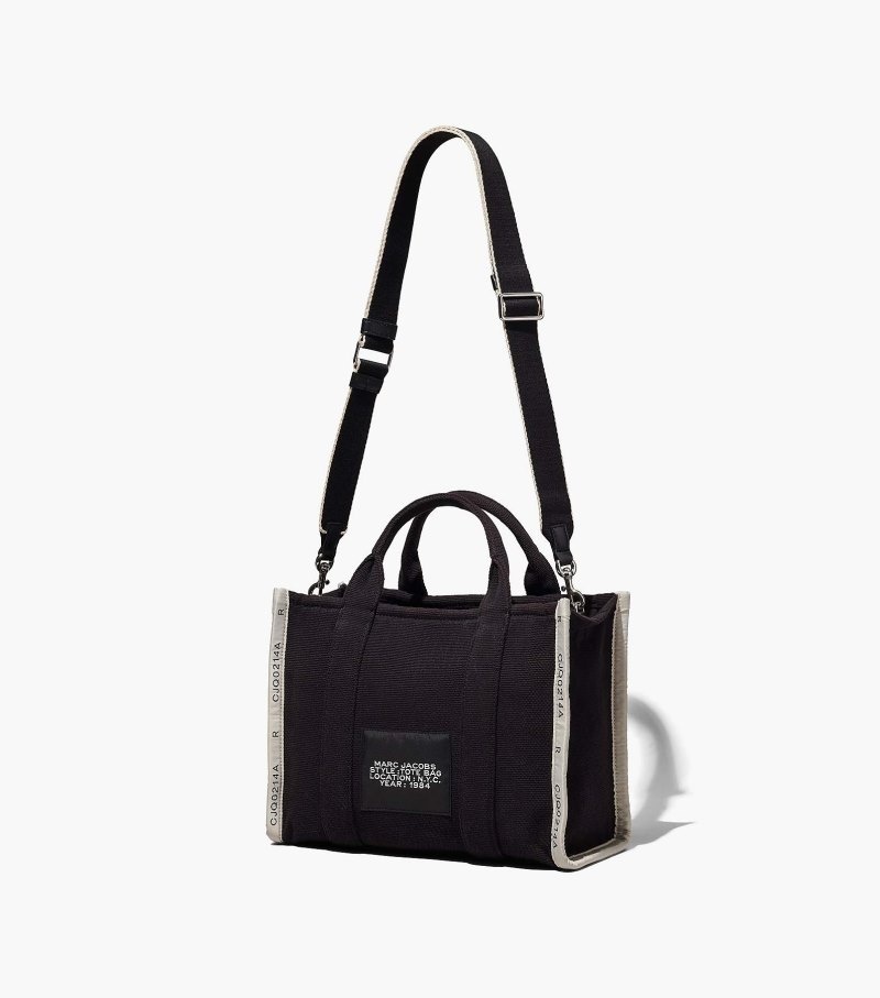 Marc Jacobs The Jacquard Medium Tote Bag Women Tote Bags Black USA | MF5-8864