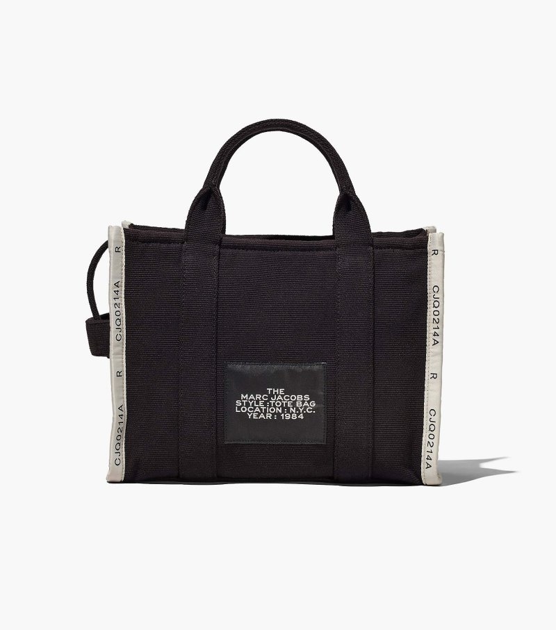Marc Jacobs The Jacquard Medium Tote Bag Women Tote Bags Black USA | MF5-8864