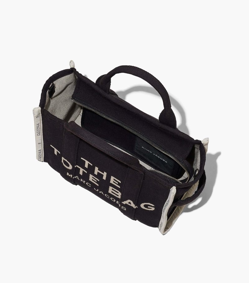 Marc Jacobs The Jacquard Medium Tote Bag Women Tote Bags Black USA | MF5-8864