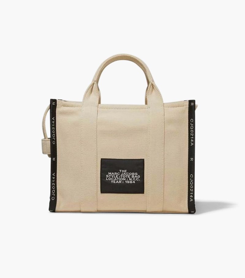 Marc Jacobs The Jacquard Medium Tote Bag Women Tote Bags Beige USA | LE1-1537