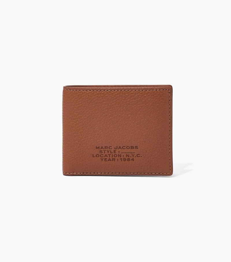 Marc Jacobs The Leather Billfold Wallet Women Wallets Chocolate USA | EJ5-8330