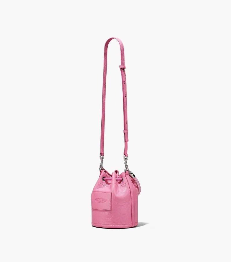 Marc Jacobs The Leather Bucket Bag Women Bucket Bags Pink USA | HH2-1743