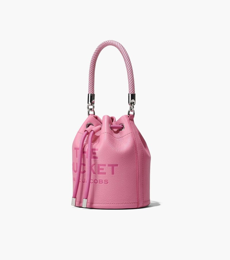 Marc Jacobs The Leather Bucket Bag Women Bucket Bags Pink USA | HH2-1743