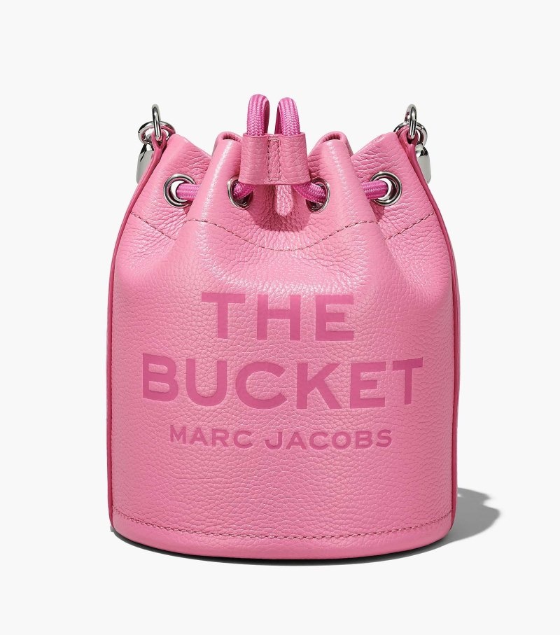 Marc Jacobs The Leather Bucket Bag Women Bucket Bags Pink USA | HH2-1743