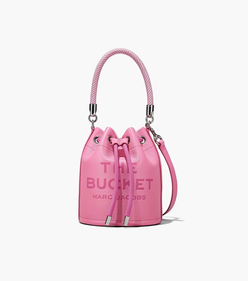 Marc Jacobs The Leather Bucket Bag Women Bucket Bags Pink USA | HH2-1743