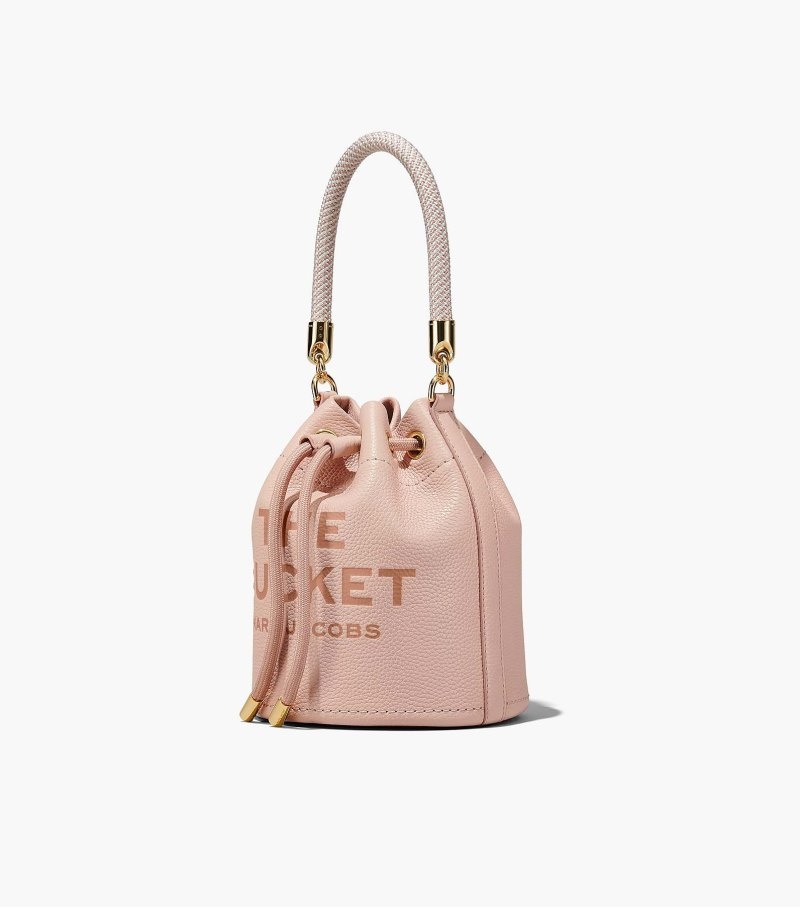 Marc Jacobs The Leather Bucket Bag Women Bucket Bags Rose USA | SM1-1266