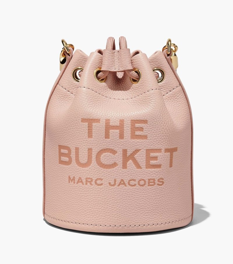Marc Jacobs The Leather Bucket Bag Women Bucket Bags Rose USA | SM1-1266