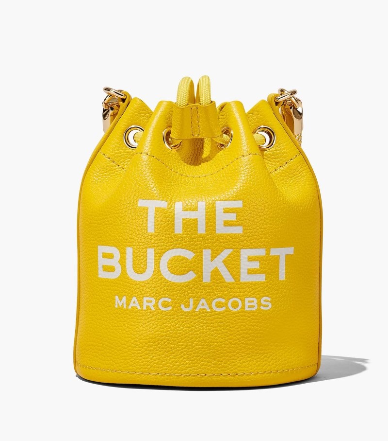 Marc Jacobs The Leather Bucket Bag Women Bucket Bags Orange USA | QX3-9929