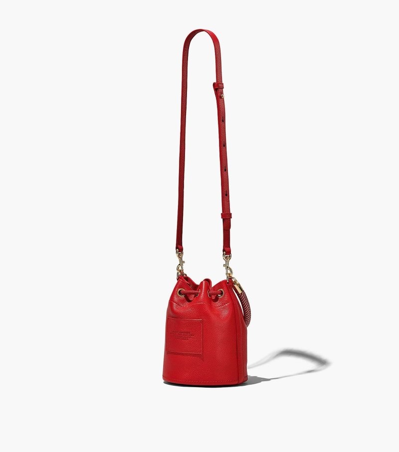 Marc Jacobs The Leather Bucket Bag Women Bucket Bags Red USA | CJ6-0963
