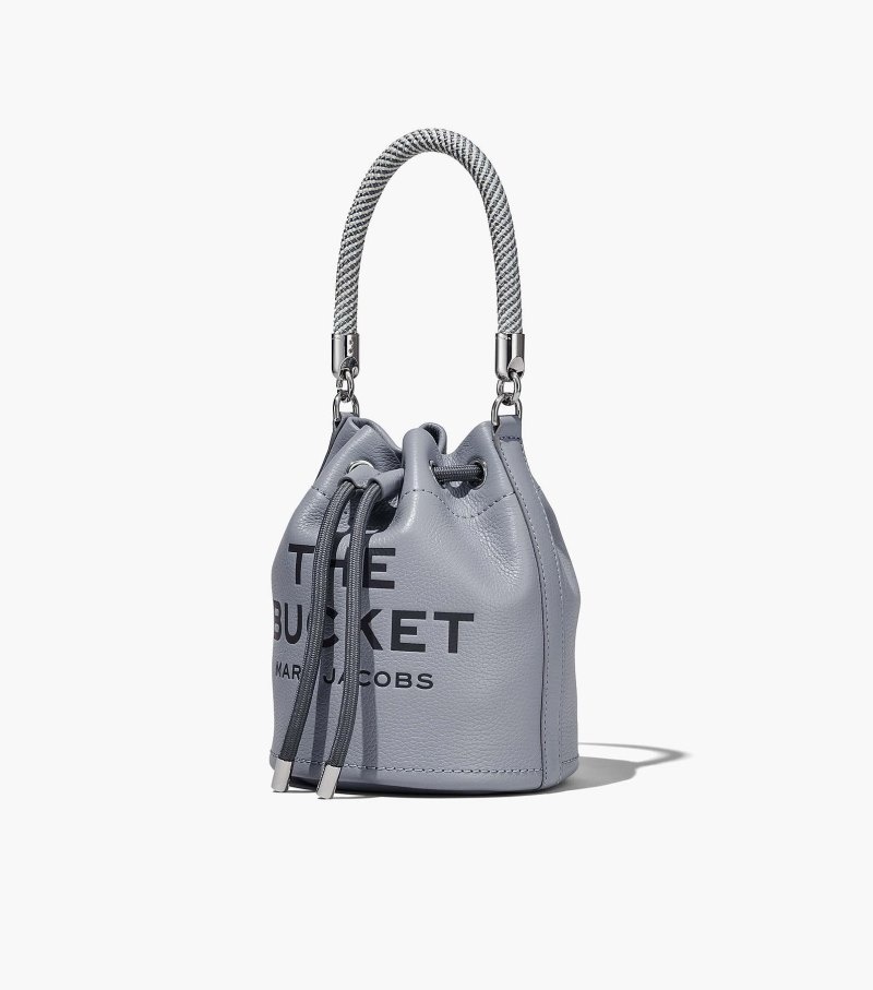 Marc Jacobs The Leather Bucket Bag Women Bucket Bags Grey USA | PT6-8030