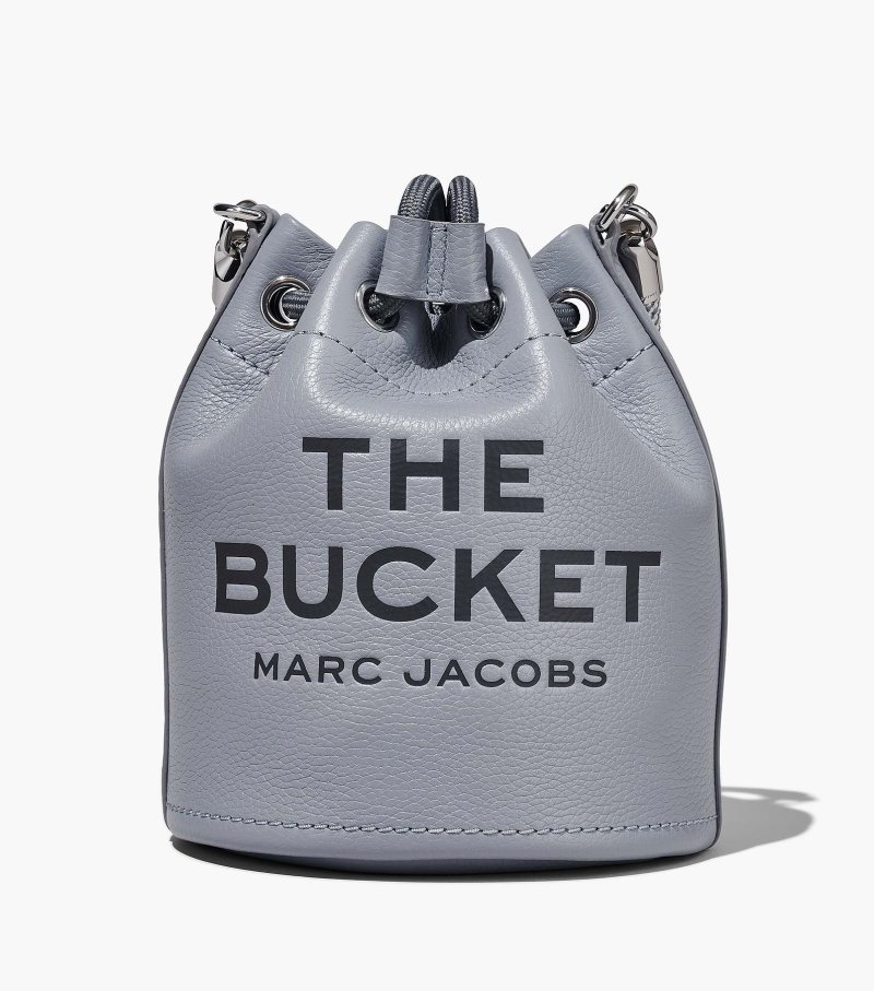 Marc Jacobs The Leather Bucket Bag Women Bucket Bags Grey USA | PT6-8030