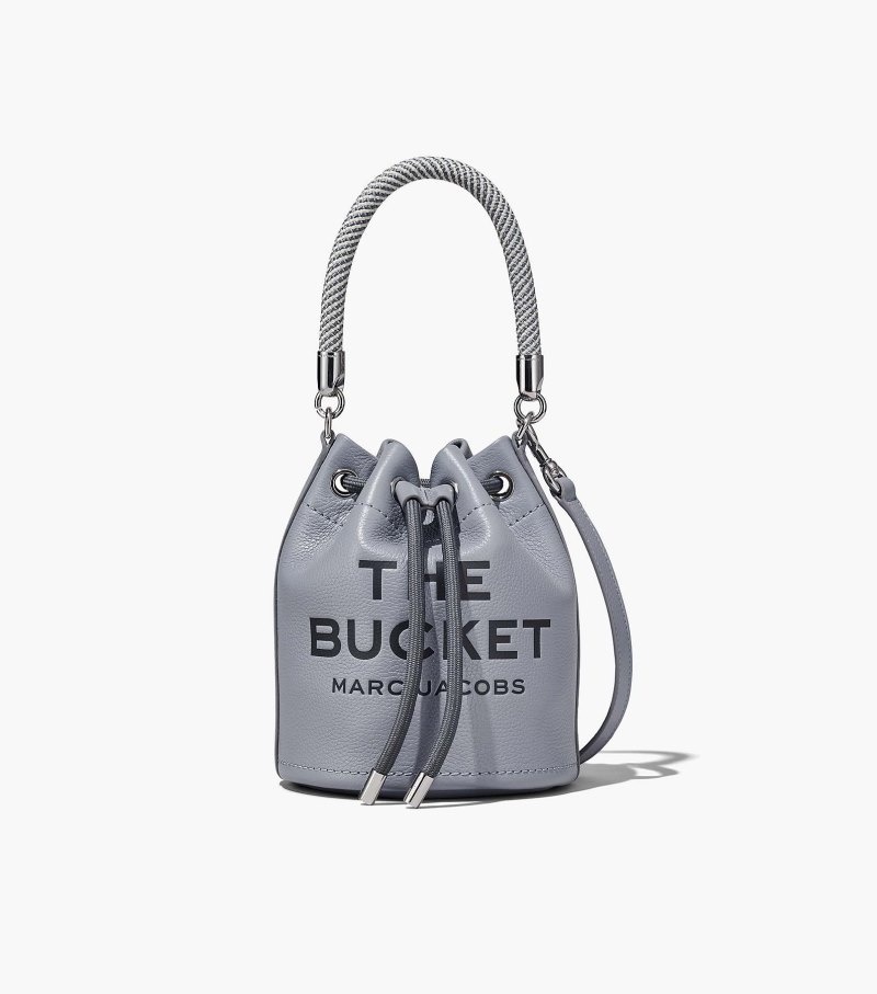 Marc Jacobs The Leather Bucket Bag Women Bucket Bags Grey USA | PT6-8030