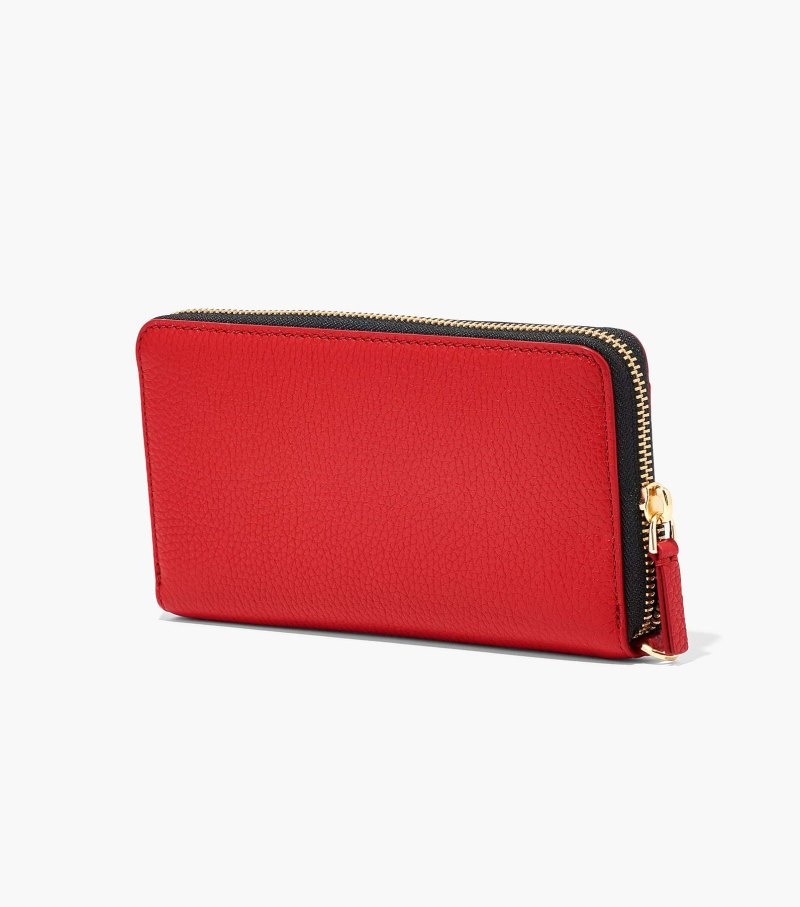 Marc Jacobs The Leather Continental Wallet Women Wallets Red USA | AR9-9946