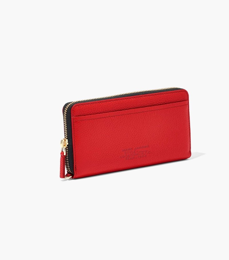 Marc Jacobs The Leather Continental Wallet Women Wallets Red USA | AR9-9946