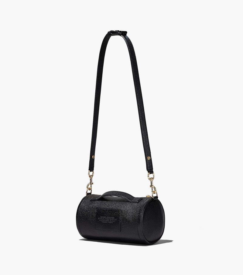 Marc Jacobs The Leather Duffle Bag Women Duffle Bags Black USA | LC8-8959