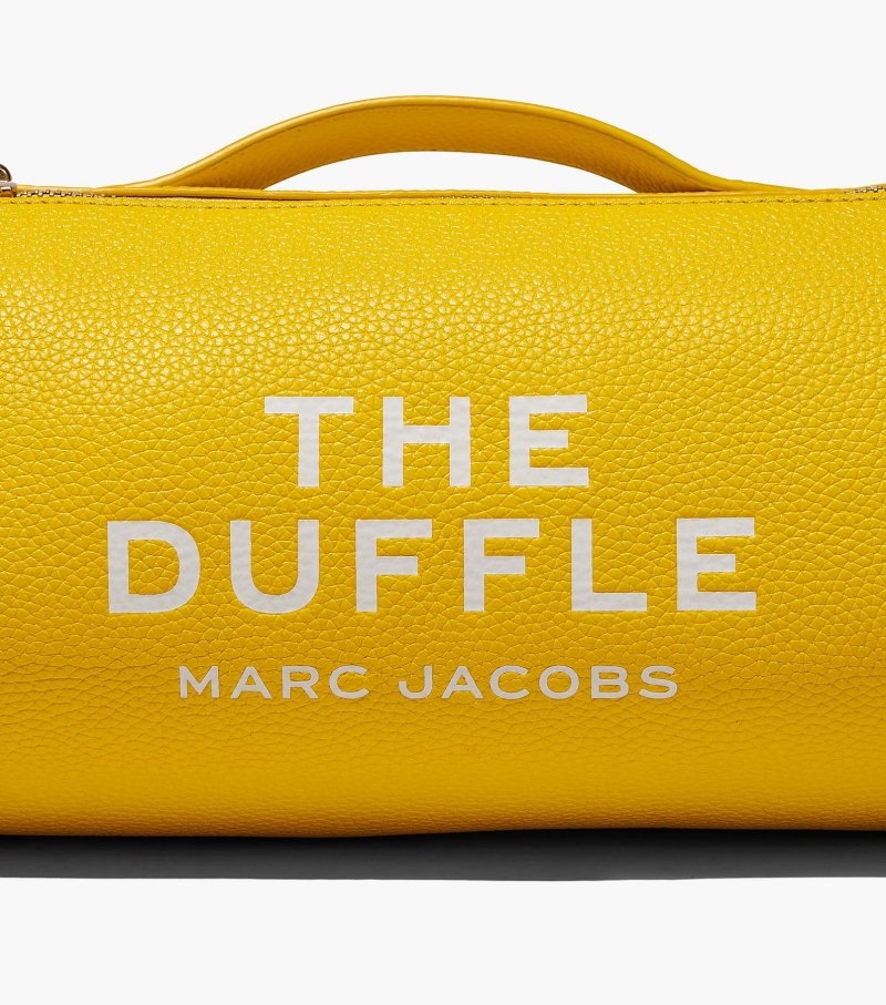 Marc Jacobs The Leather Duffle Bag Women Duffle Bags Orange USA | GN1-9525