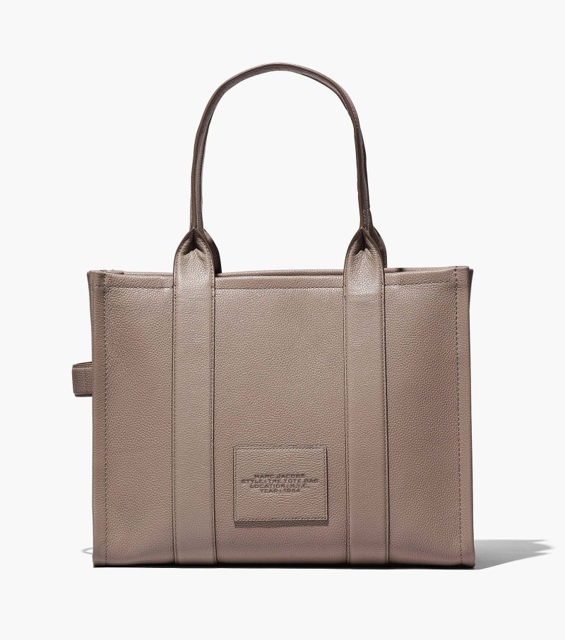 Marc Jacobs The Leather Large Tote Bag Women Tote Bags Grey USA | ZE8-1896
