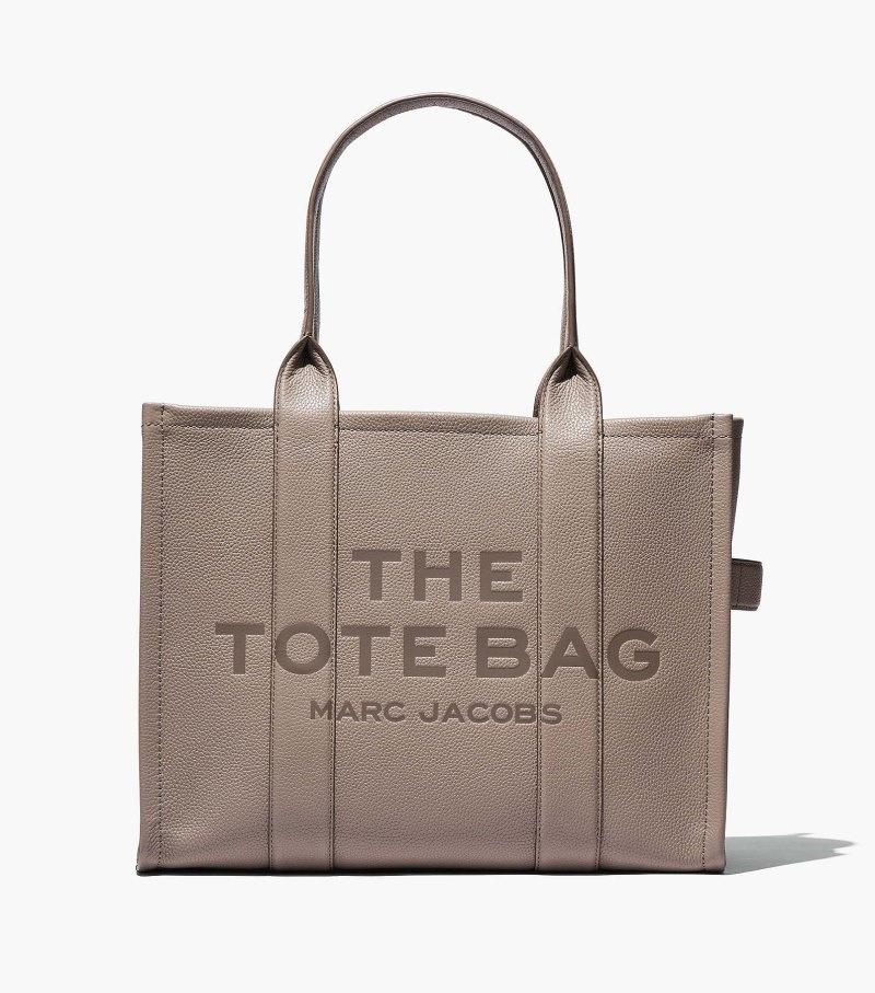Marc Jacobs The Leather Large Tote Bag Women Tote Bags Grey USA | ZE8-1896