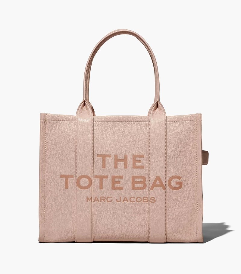 Marc Jacobs The Leather Large Tote Bag Women Tote Bags Rose USA | IZ3-2575