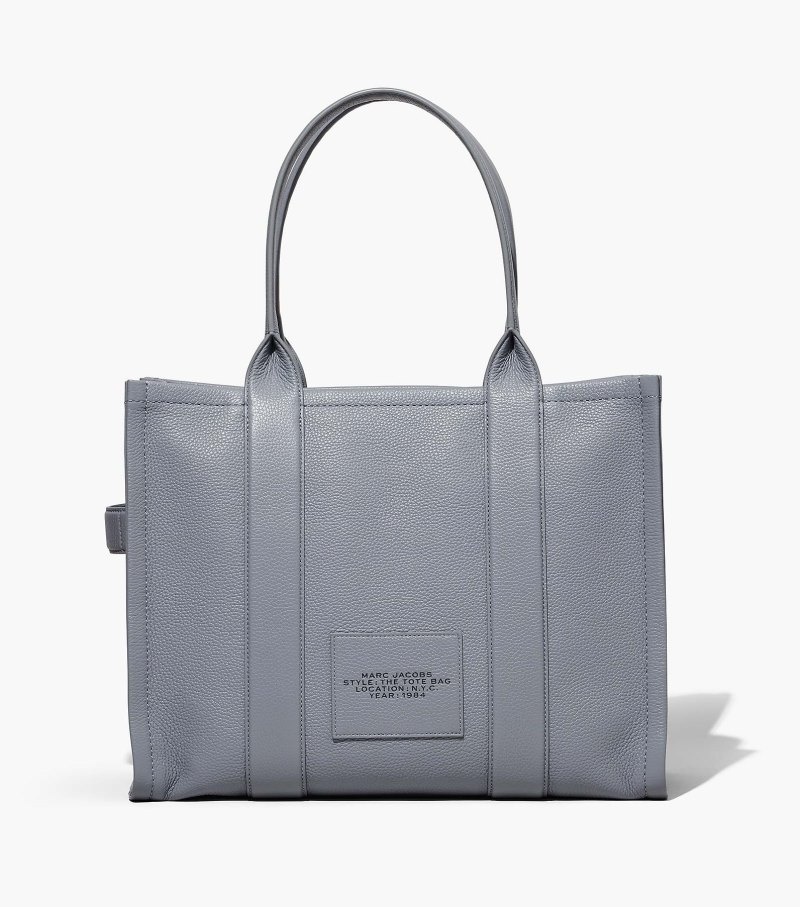 Marc Jacobs The Leather Large Tote Bag Women Tote Bags Grey USA | RW4-0456