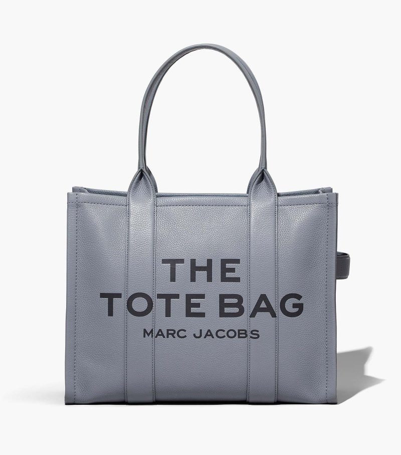 Marc Jacobs The Leather Large Tote Bag Women Tote Bags Grey USA | RW4-0456