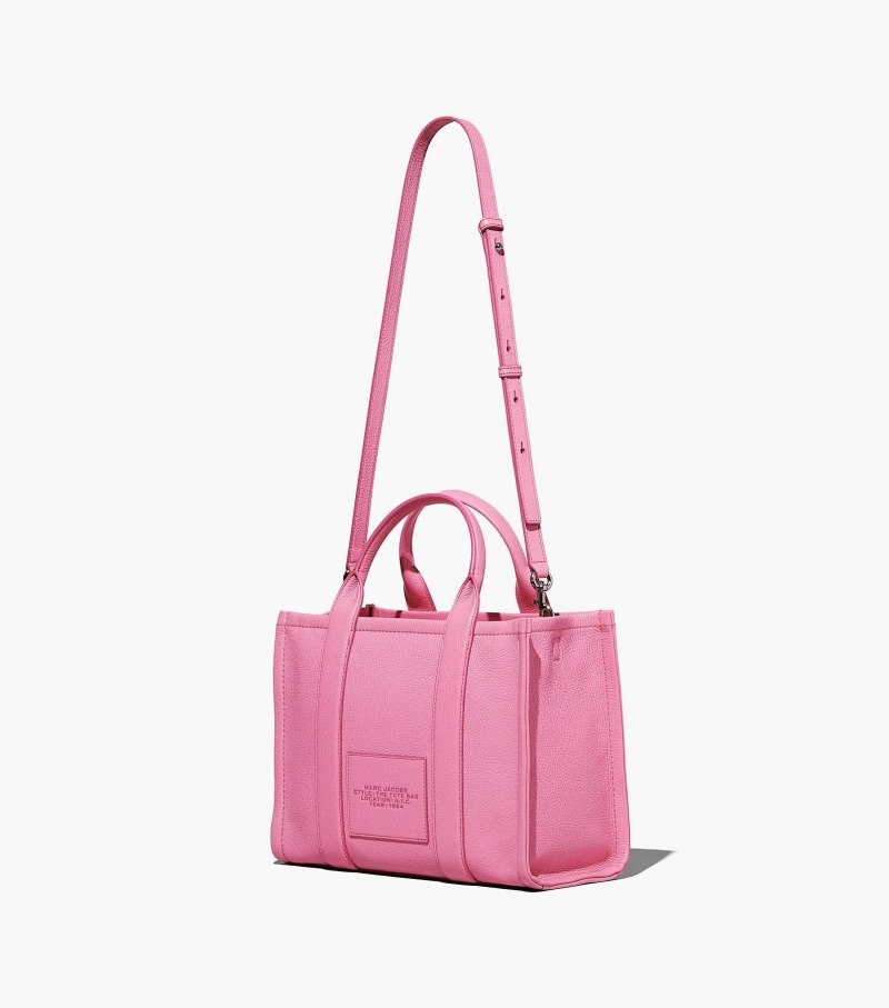 Marc Jacobs The Leather Medium Tote Bag Women Tote Bags Pink USA | BM2-1968