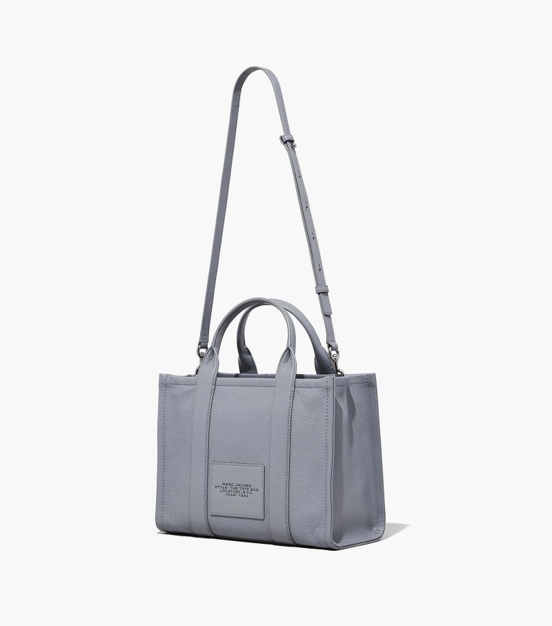Marc Jacobs The Leather Medium Tote Bag Women Tote Bags Grey USA | UC6-8589