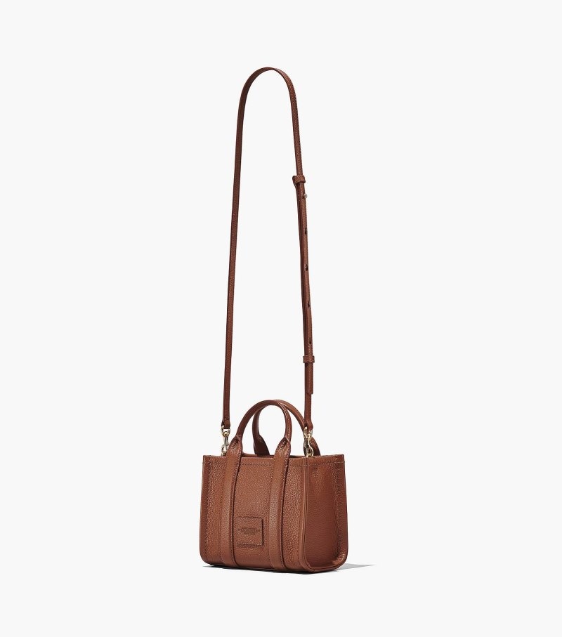 Marc Jacobs The Leather Micro Tote Bag Women Tote Bags Chocolate USA | BA5-1636