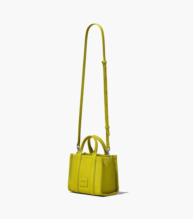 Marc Jacobs The Leather Micro Tote Bag Women Tote Bags Green Yellow USA | KW3-7730
