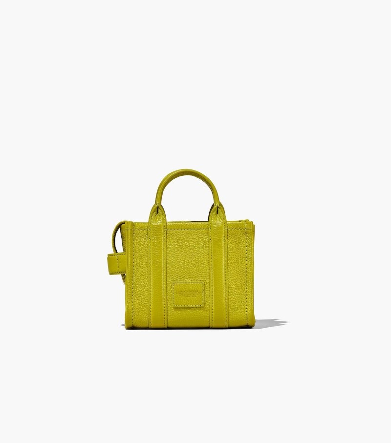 Marc Jacobs The Leather Micro Tote Bag Women Tote Bags Green Yellow USA | KW3-7730