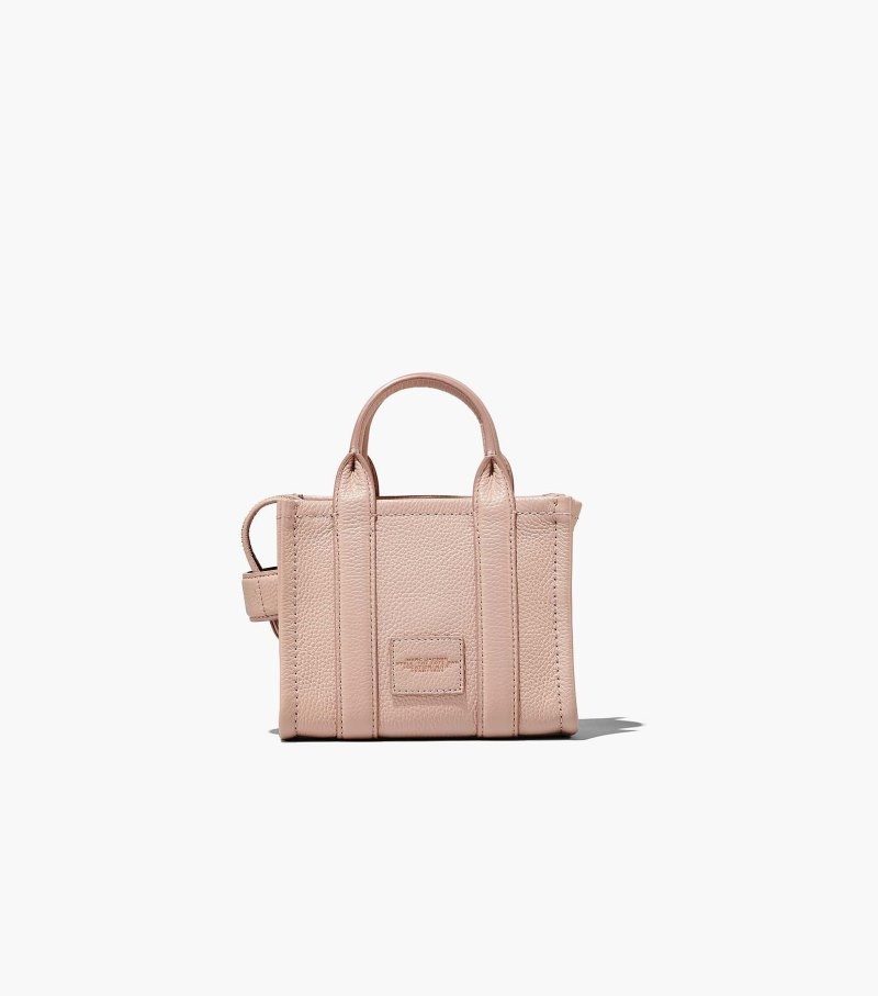 Marc Jacobs The Leather Micro Tote Bag Women Tote Bags Rose USA | QO5-9266