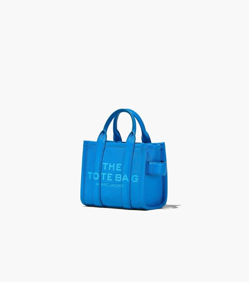 Marc Jacobs The Leather Micro Tote Bag Women Tote Bags Blue USA | JK9-1517