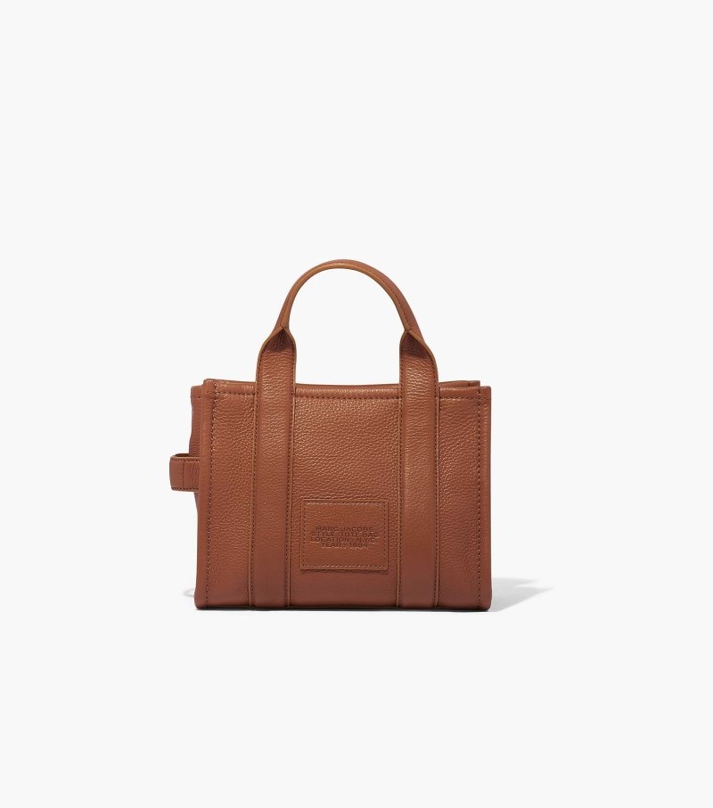 Marc Jacobs The Leather Mini Tote Bag Women Tote Bags Chocolate USA | QW6-3096