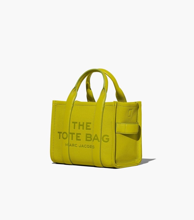Marc Jacobs The Leather Mini Tote Bag Women Tote Bags Green Yellow USA | RE9-1971