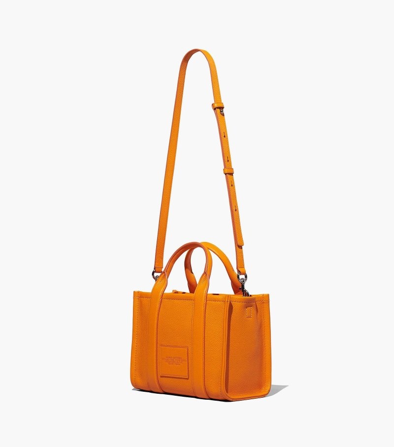 Marc Jacobs The Leather Mini Tote Bag Women Tote Bags Orange USA | MW8-5272