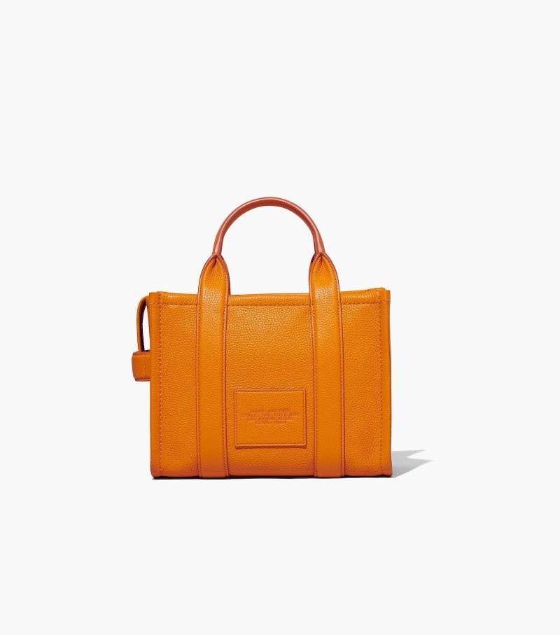 Marc Jacobs The Leather Mini Tote Bag Women Tote Bags Orange USA | MW8-5272