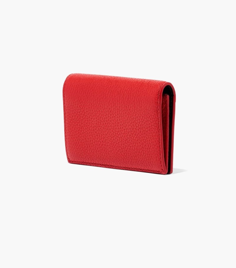 Marc Jacobs The Leather Small Bifold Wallet Women Wallets Red USA | YL6-5365