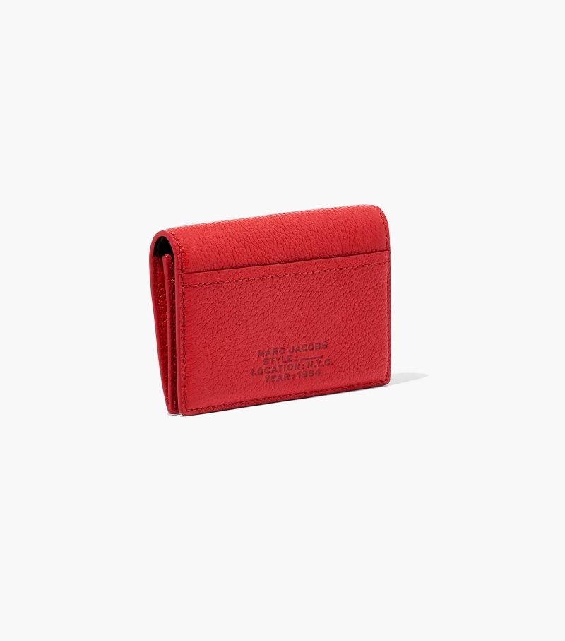 Marc Jacobs The Leather Small Bifold Wallet Women Wallets Red USA | YL6-5365