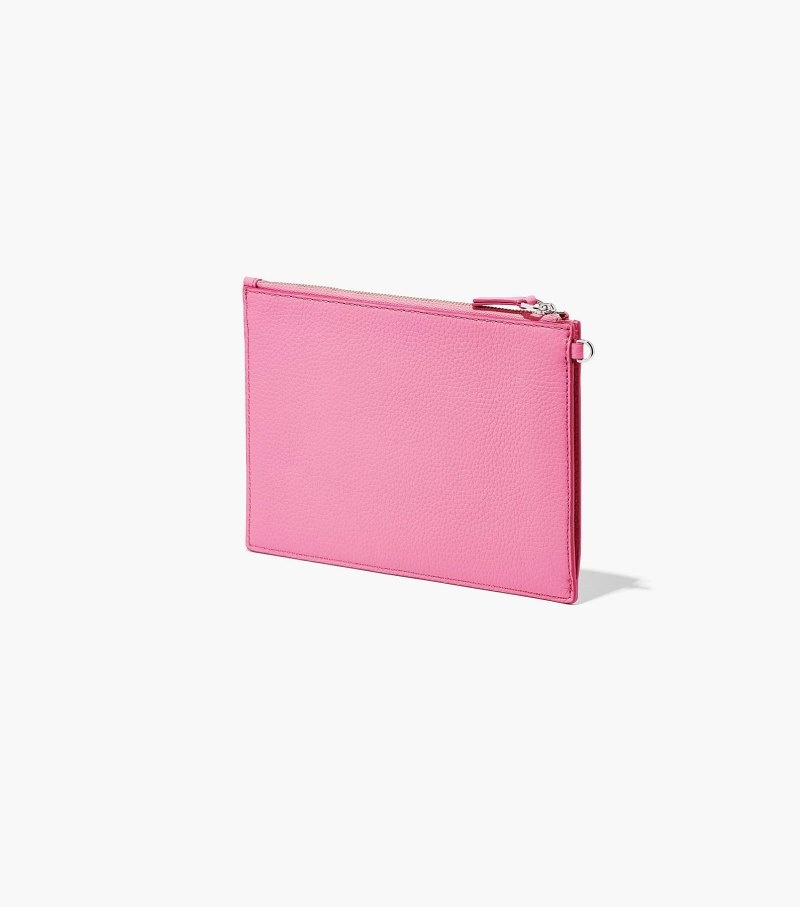 Marc Jacobs The Leather Small Wristlet Women Wristlet Pink USA | SC0-9592