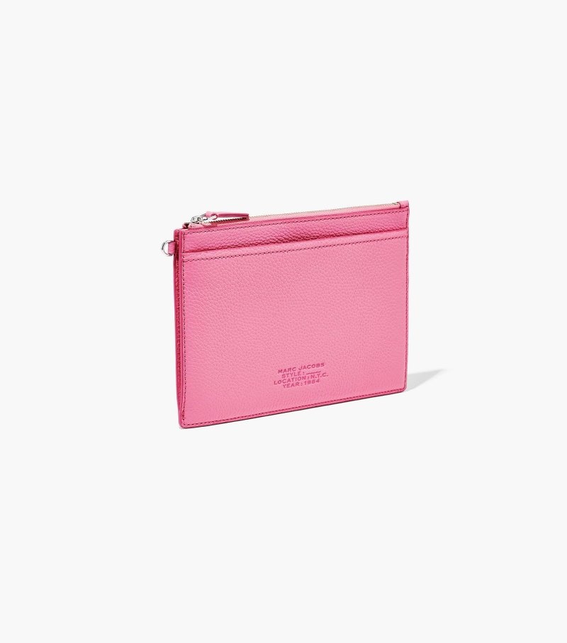 Marc Jacobs The Leather Small Wristlet Women Wristlet Pink USA | SC0-9592